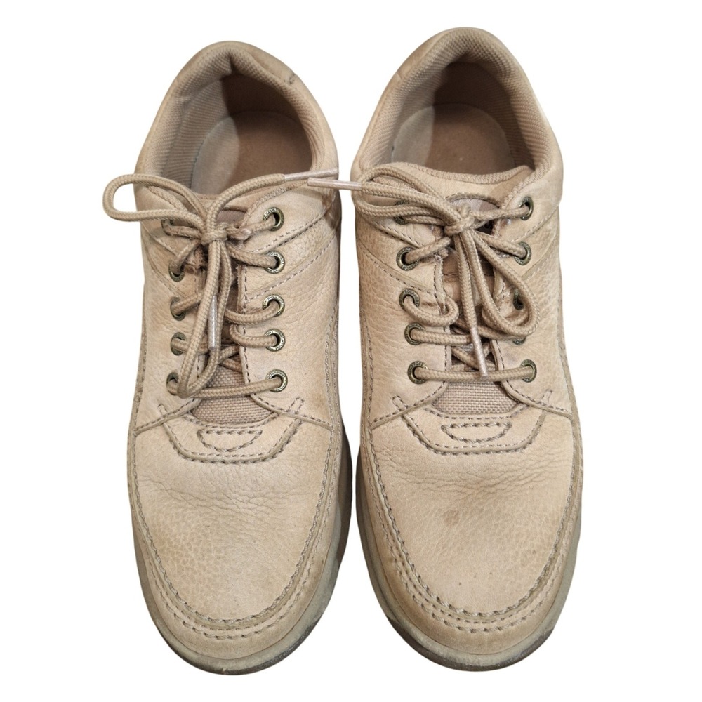 Rockport Women's Size 8.5 Casual Tan Leather Walking Shoes Sneakers WWT13M